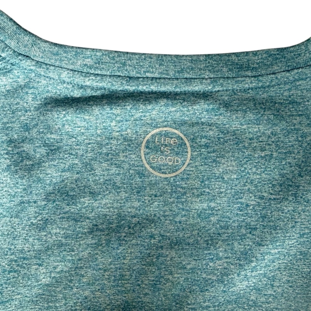 Life is Good XXL Active Long Sleeve Performance Tee Blue Here Comes The Sun - Picture 5 of 9